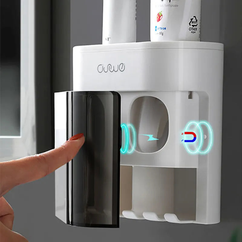 Toothpaste Toothpaste Dispenser Magnetic Toothbrush Holder Home